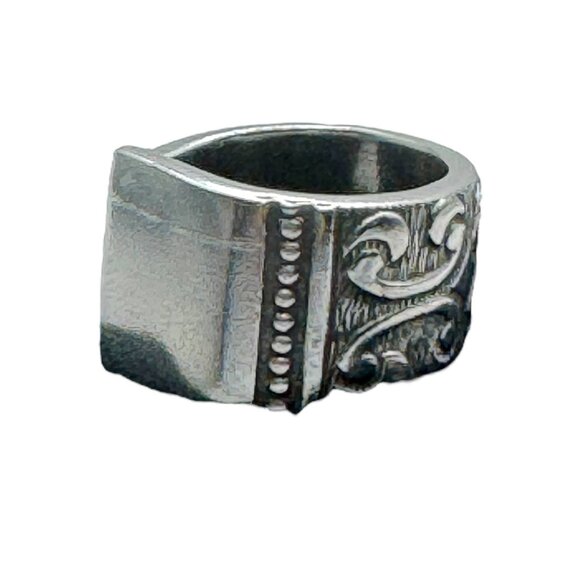 Roger's Co Casa Vista Artisan Spoon Open Ring Size 7 Vintage Stainless Steel - Picture 8 of 16